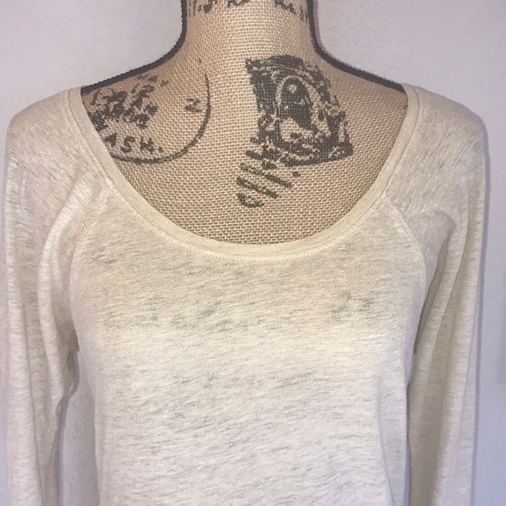 ***SOLD****Athleta Off White/Gold Top Size XS - Picture 2 of 6
